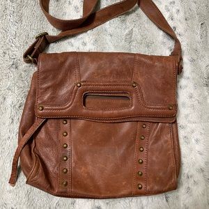 Lucky Brand leather crossbody satchel